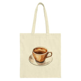Coffee Tote Bag, Watercolor Coffee Cup Design, Cute Coffee Lover Gift, Coffee Art Tote, Casual Bag, Everyday Carryall, Stylish Tote Bag - Tawshia